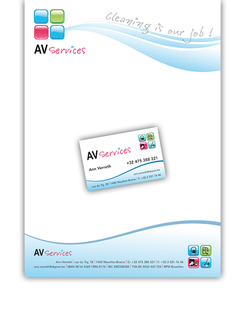 Têtes de lettre, carte compliment, carte de visite, papeterie